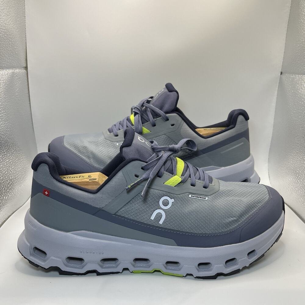 On Cloudvista 2 Waterproof Trail Running Shoes Men's 9 Mist Heather CloudTec EUC